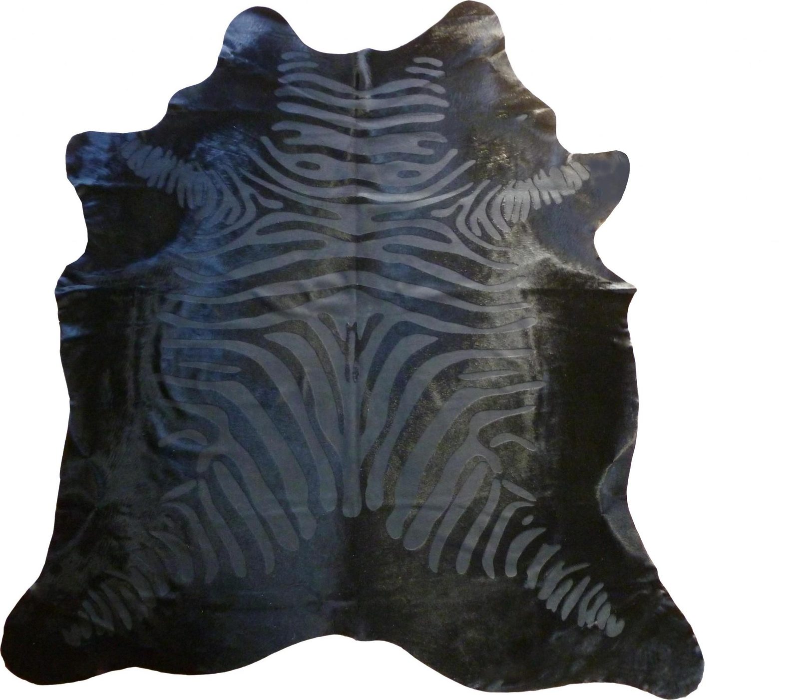 Black Cowhide Handmade Area Rug