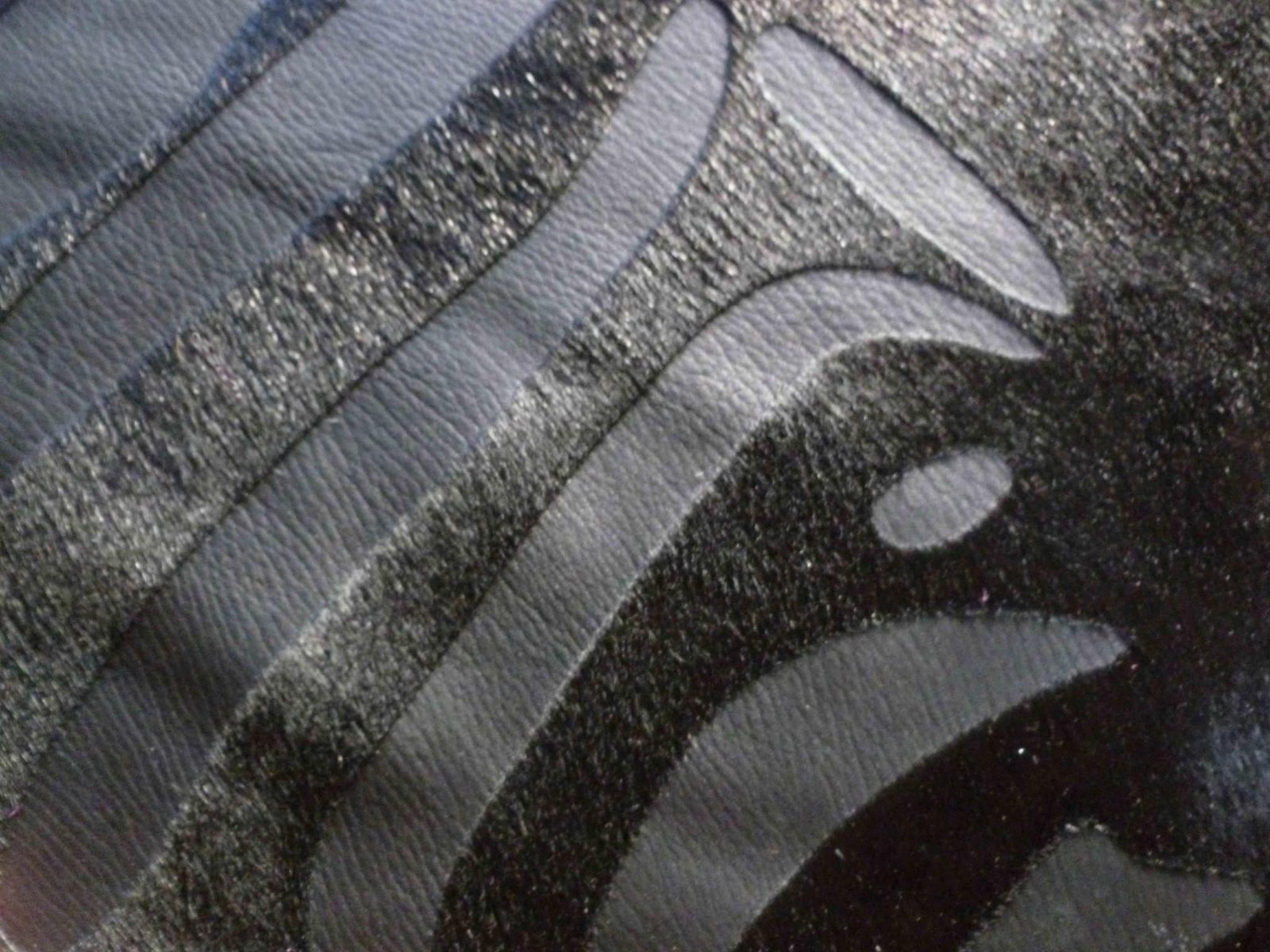 Black Cowhide Handmade Area Rug