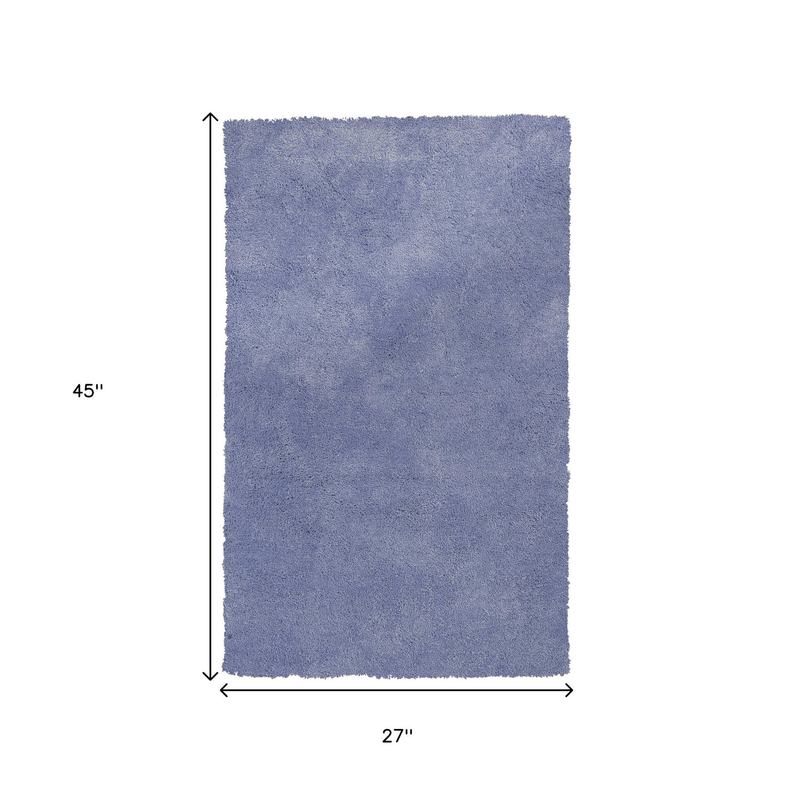 Purple Polyester Shag Hand-Woven Rectangle Area Rug