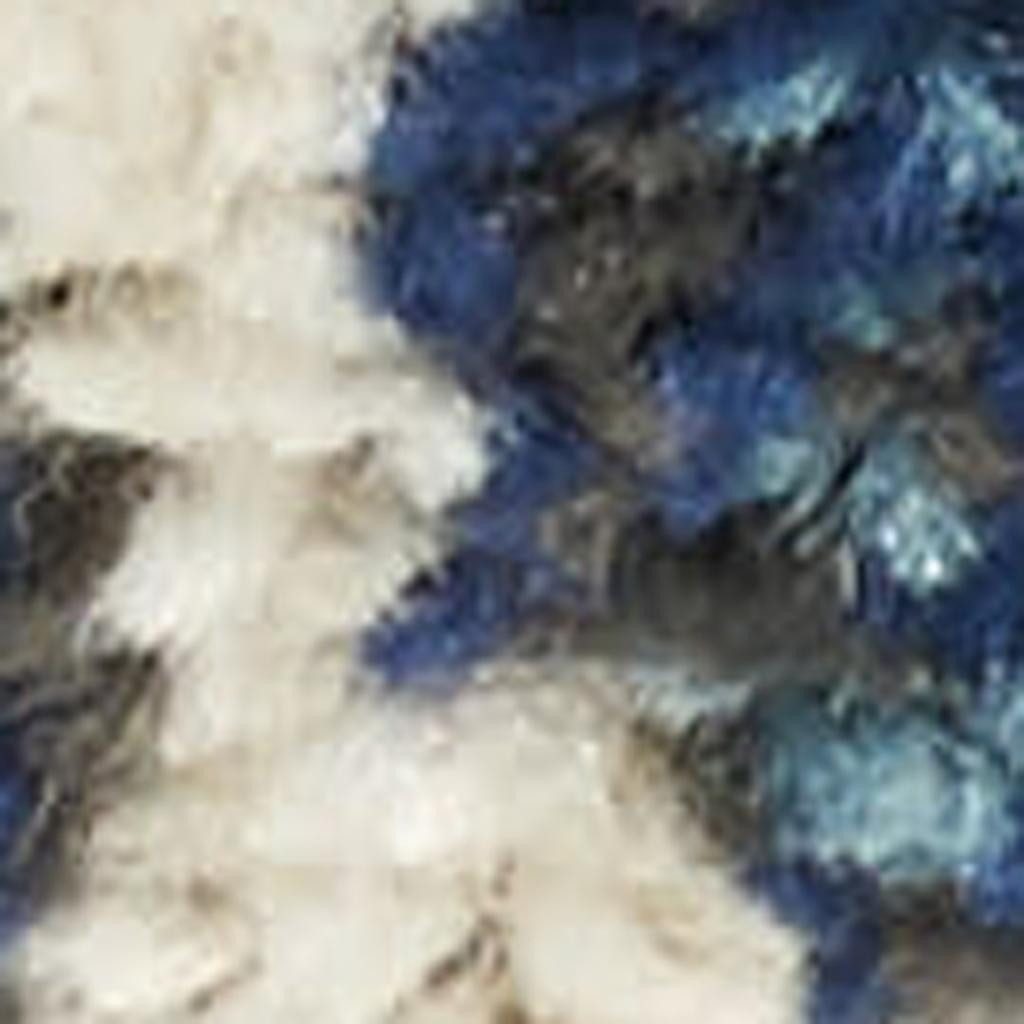 Navy Blue Yellow And Pink Floral Polypropylene Area Rug