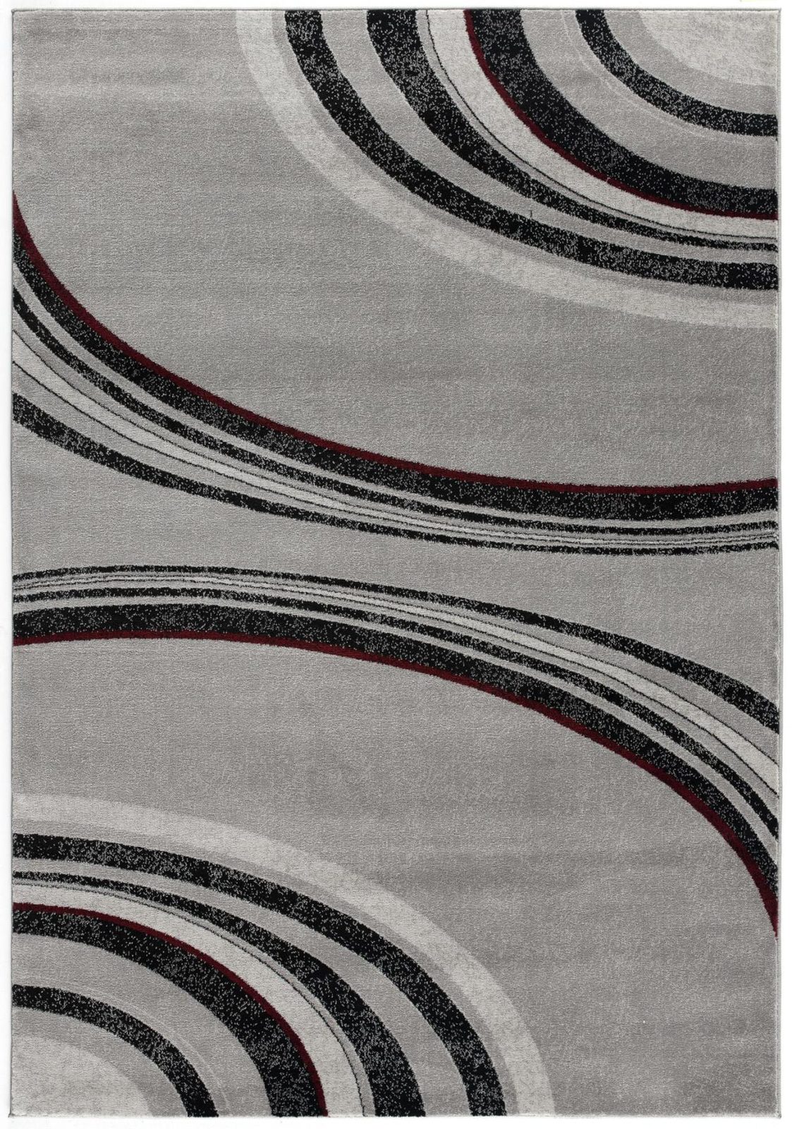 Gray Abstract Dhurrie Polypropylene Rectangle Area Rug