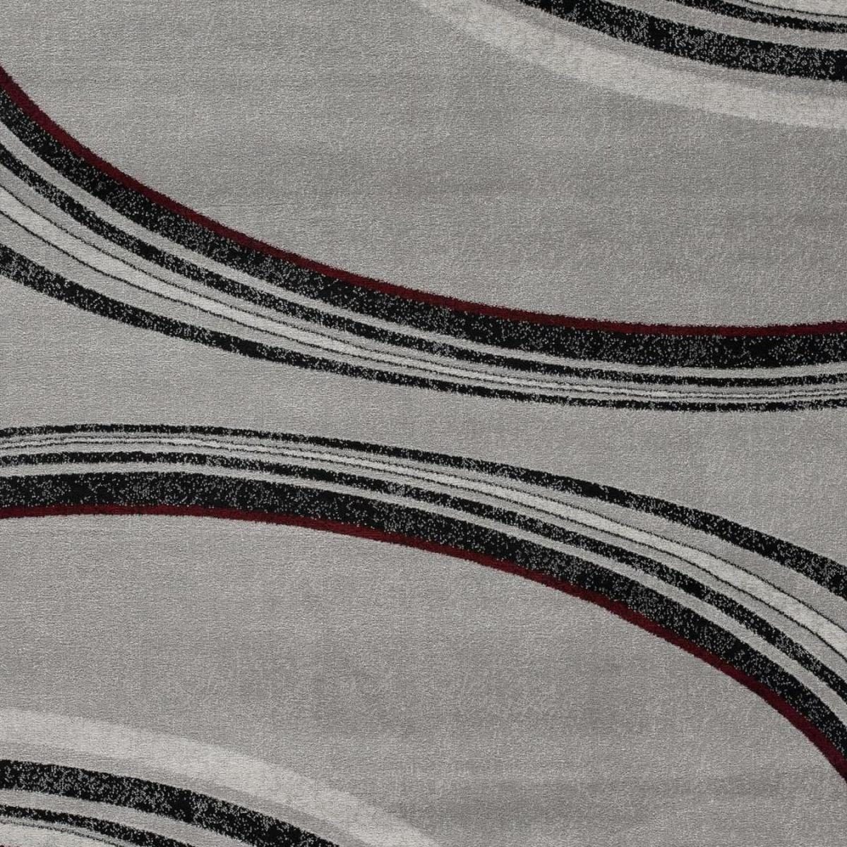 Gray Abstract Dhurrie Polypropylene Rectangle Area Rug