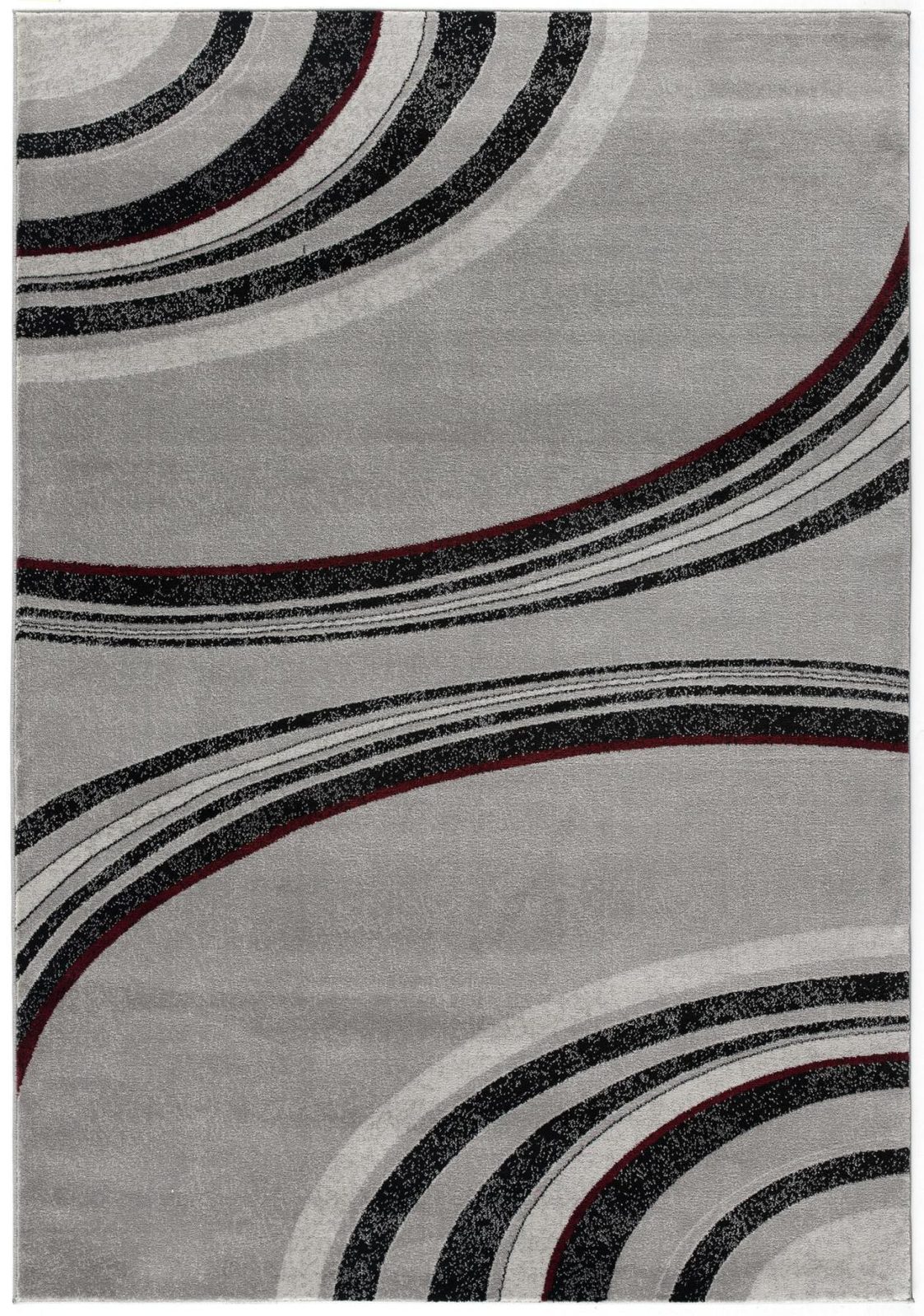 Gray Abstract Dhurrie Polypropylene Rectangle Area Rug