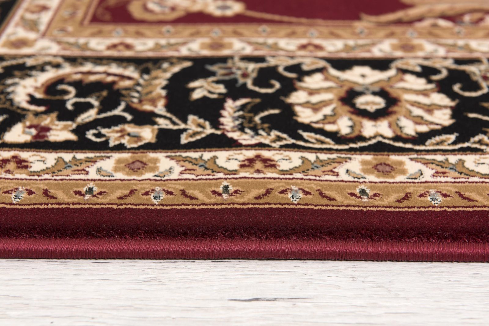 20′ Red and Black Olefin Oriental Runner Rug