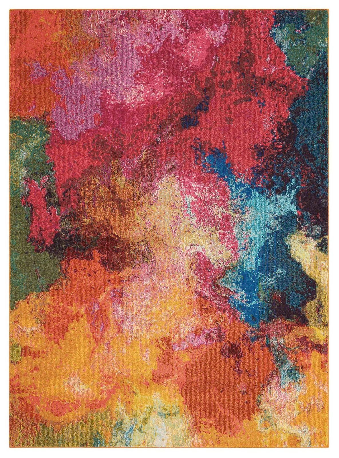 4′ X 6′ Palette Abstract Polypropylene Rectangle Area Rug