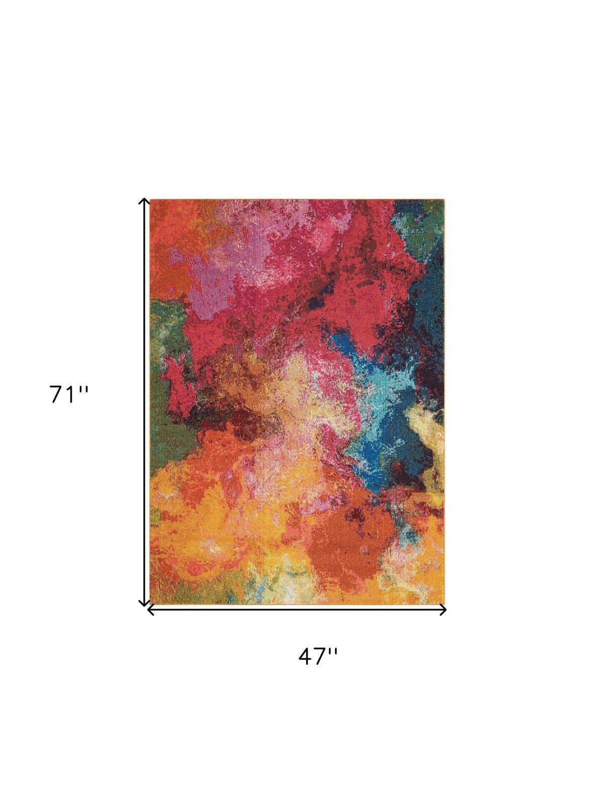 4′ X 6′ Palette Abstract Polypropylene Rectangle Area Rug