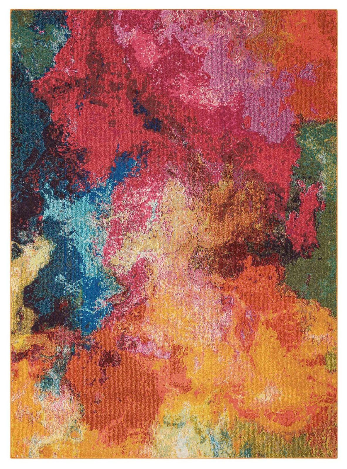 4′ X 6′ Palette Abstract Polypropylene Rectangle Area Rug