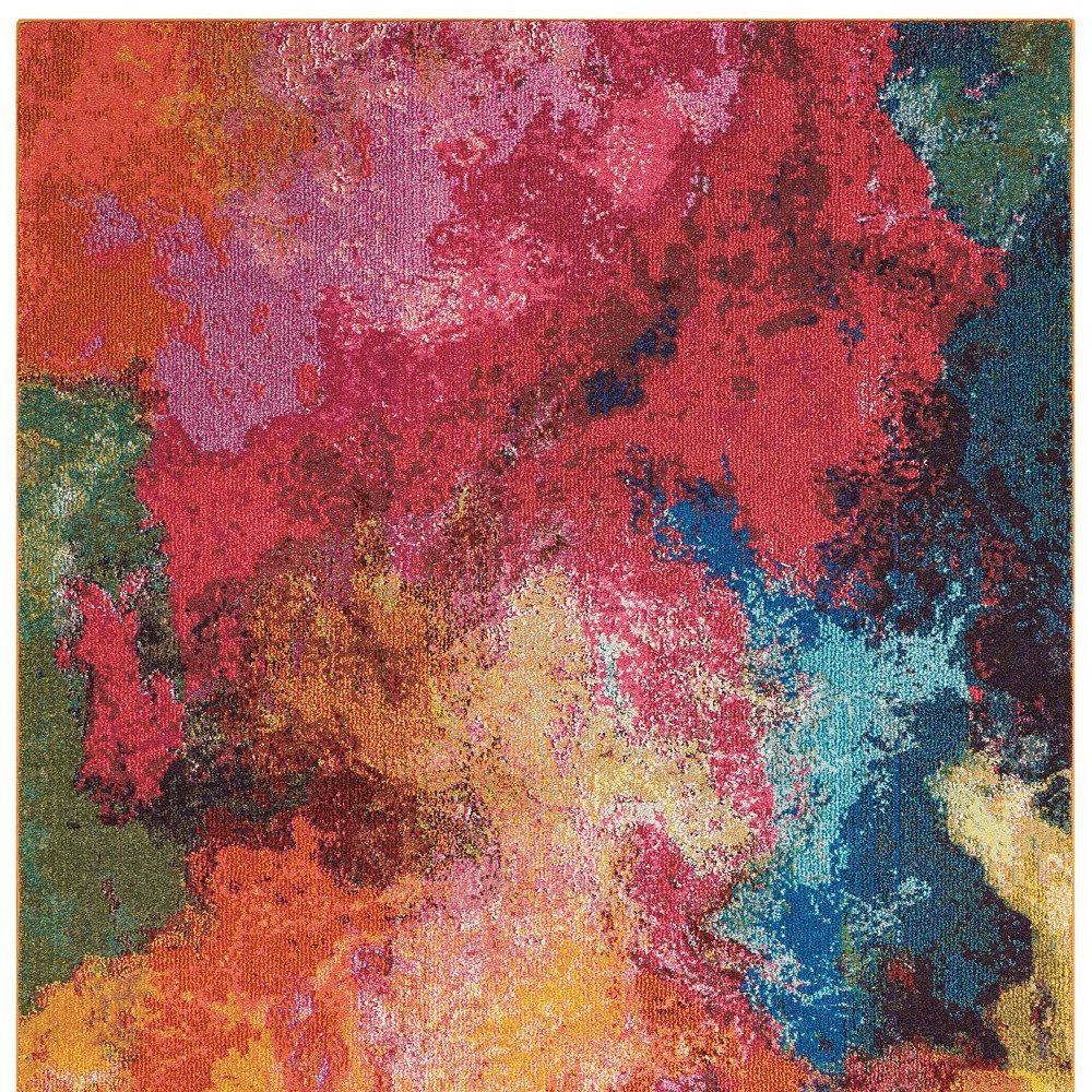 4′ X 6′ Palette Abstract Polypropylene Rectangle Area Rug