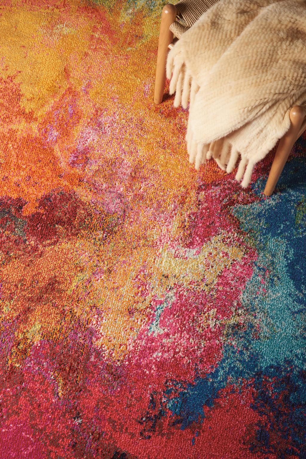 4′ X 6′ Palette Abstract Polypropylene Rectangle Area Rug