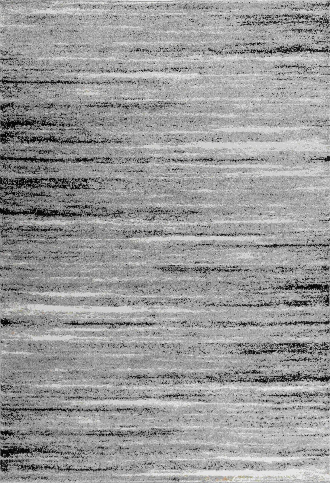 Gray Abstract Polypropylene Rectangle Area Rug