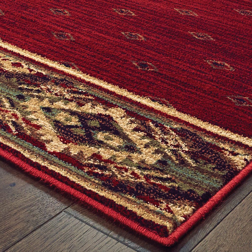 Berry Gold and Ivory Southwestern Polypropylene Rectangle Area Rug