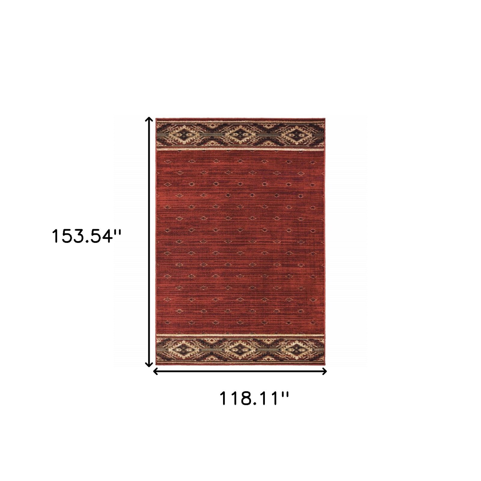 Berry Gold and Ivory Southwestern Polypropylene Rectangle Area Rug