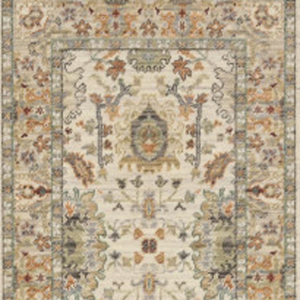12′ Gray and Ivory Genuine Wool Oriental Runner Rug