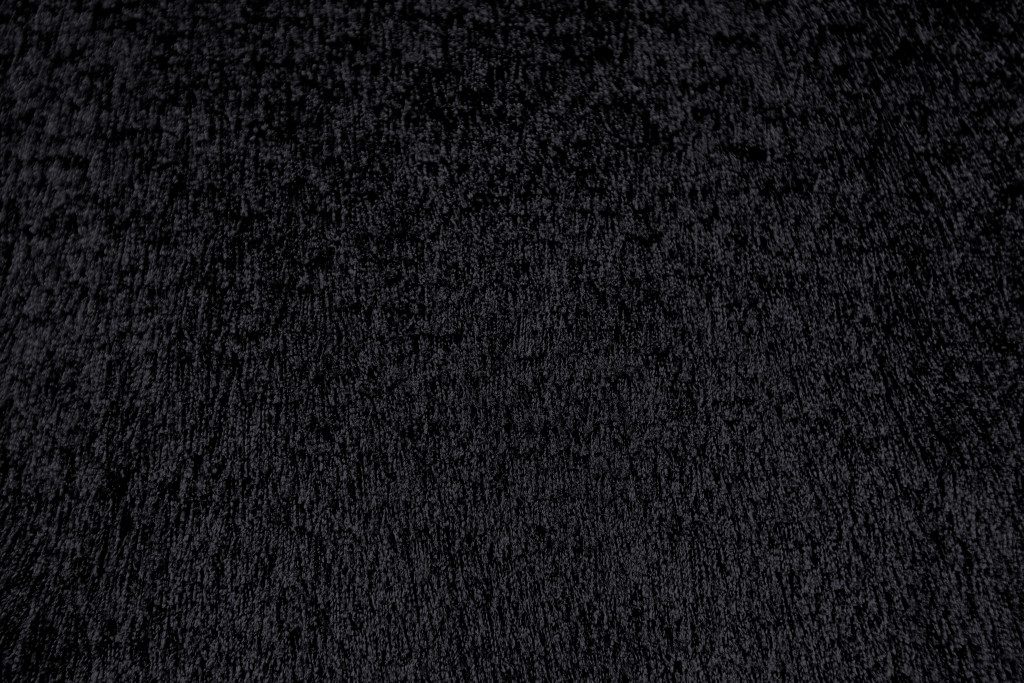 Black Shag Tufted Polyester Rectangle Area Rug