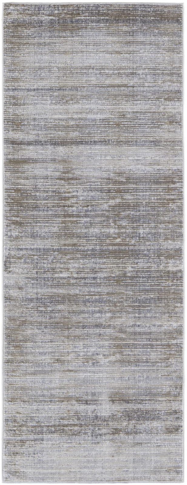 Taupe Silver and Tan Abstract Power Loom Area Rug