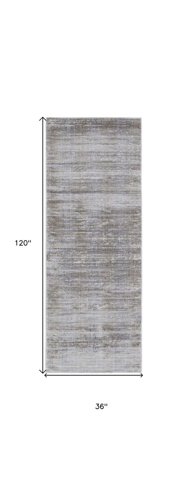 Taupe Silver and Tan Abstract Power Loom Area Rug