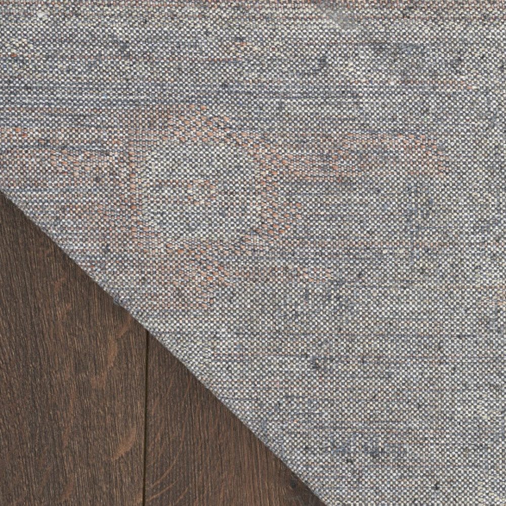 8′ Sage Polyester Washable Oriental Distressed Runner Rug