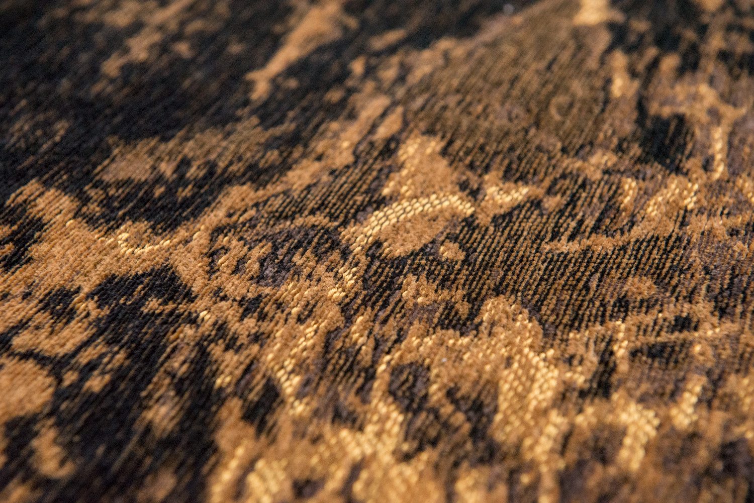 Yellow and Brown Abstract Non-Slip PET Area Rug