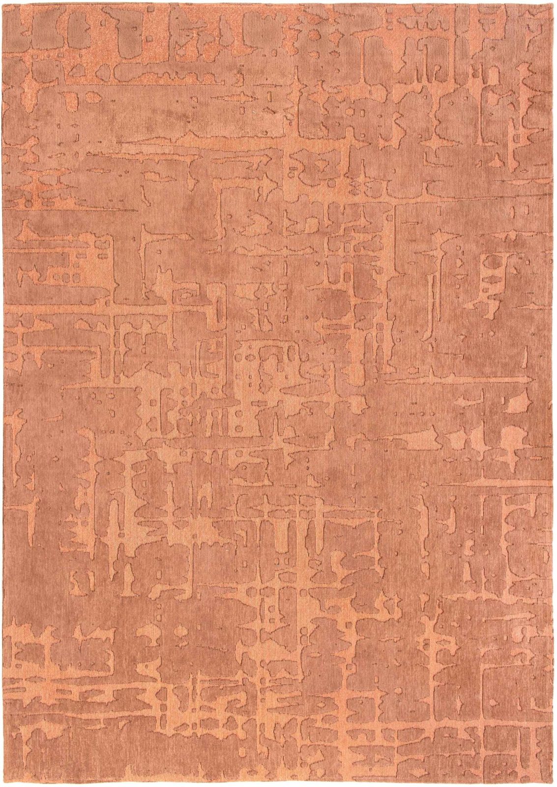 Orange Abstract Non-Skid PET Area Rug