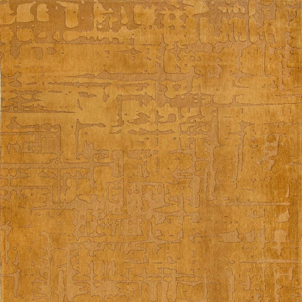 Yellow Abstract Non-Skid PET Area Rug
