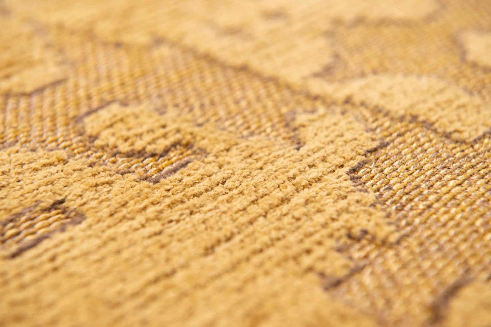 Yellow Abstract Non-Skid PET Area Rug