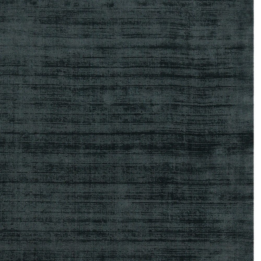 Charcoal and Black Abstract Viscose Rectangle Area Rug