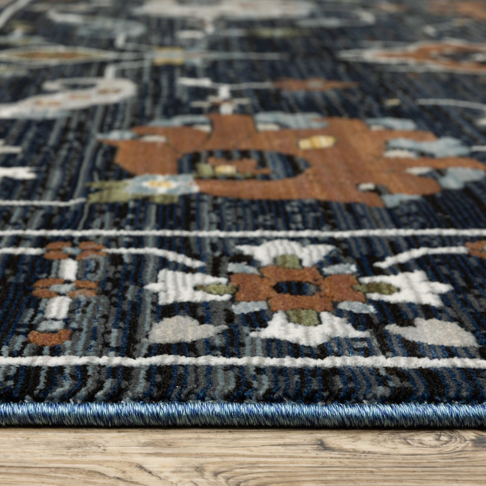 3′ X 5′ Rust Polyester Oriental Area Rug With Fringe