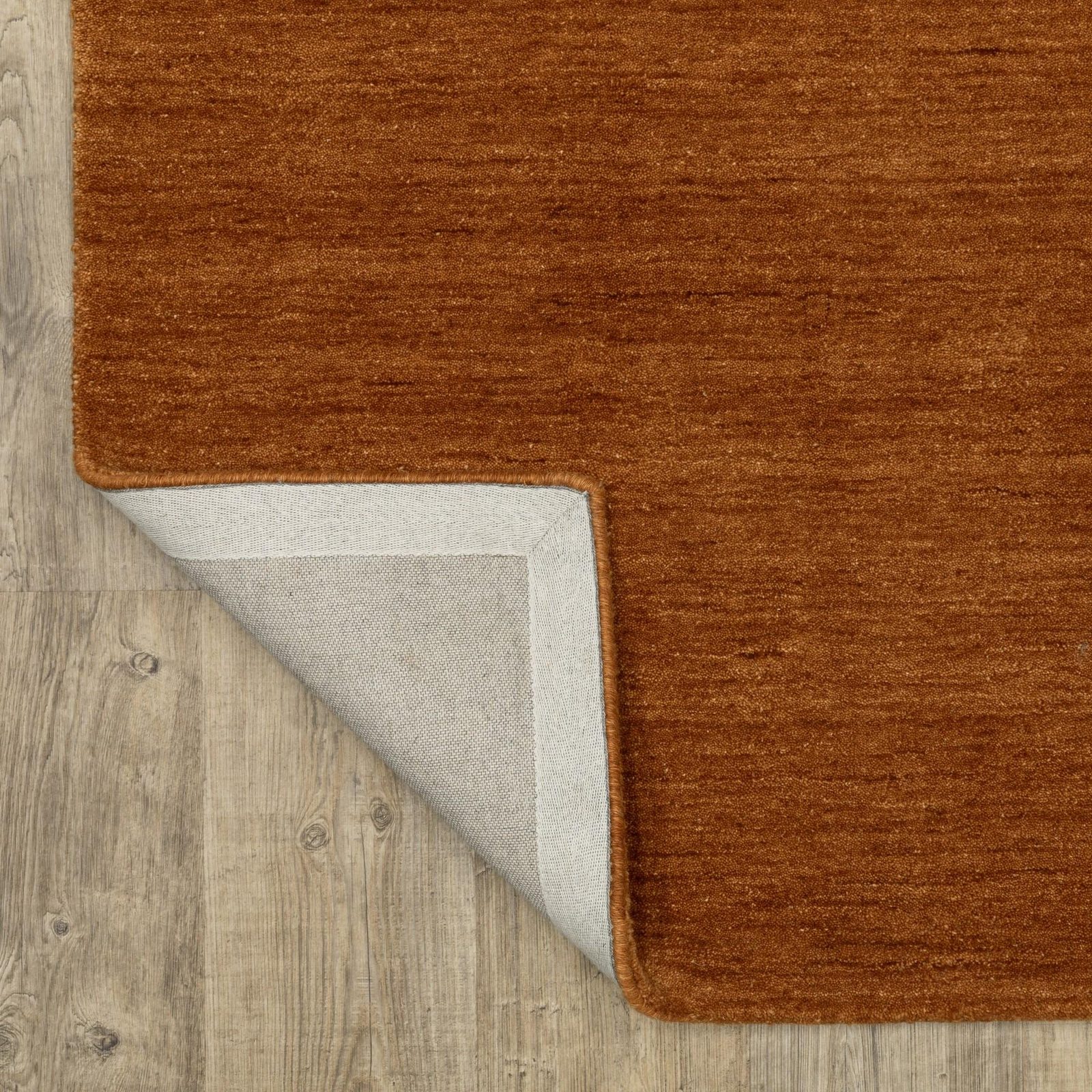 Rust Wool Hand Tufted Rectangle Area Rug