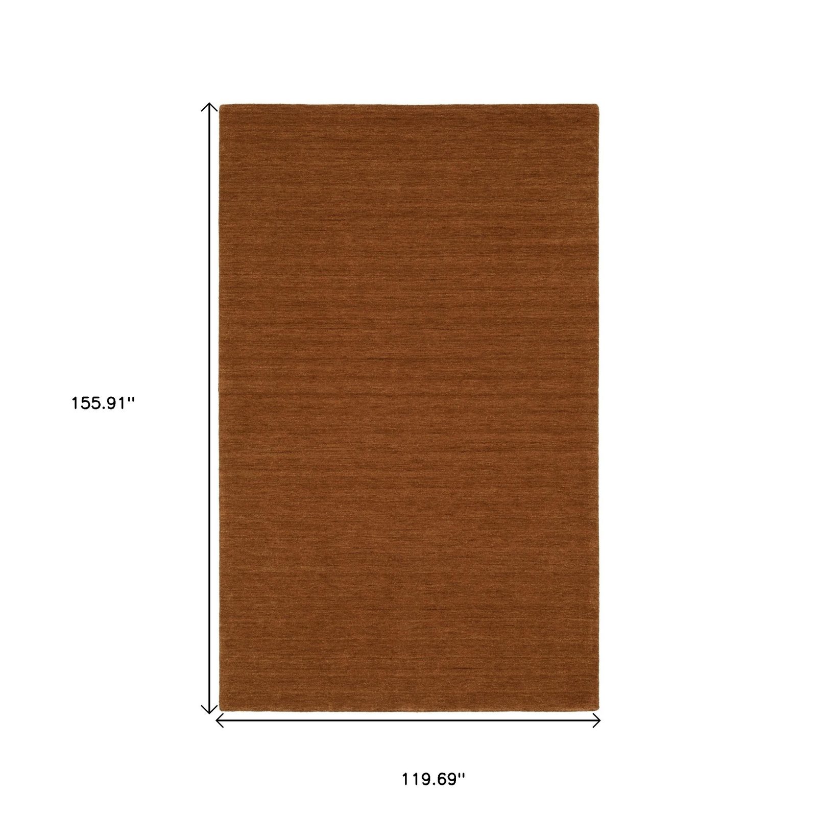 Rust Wool Hand Tufted Rectangle Area Rug