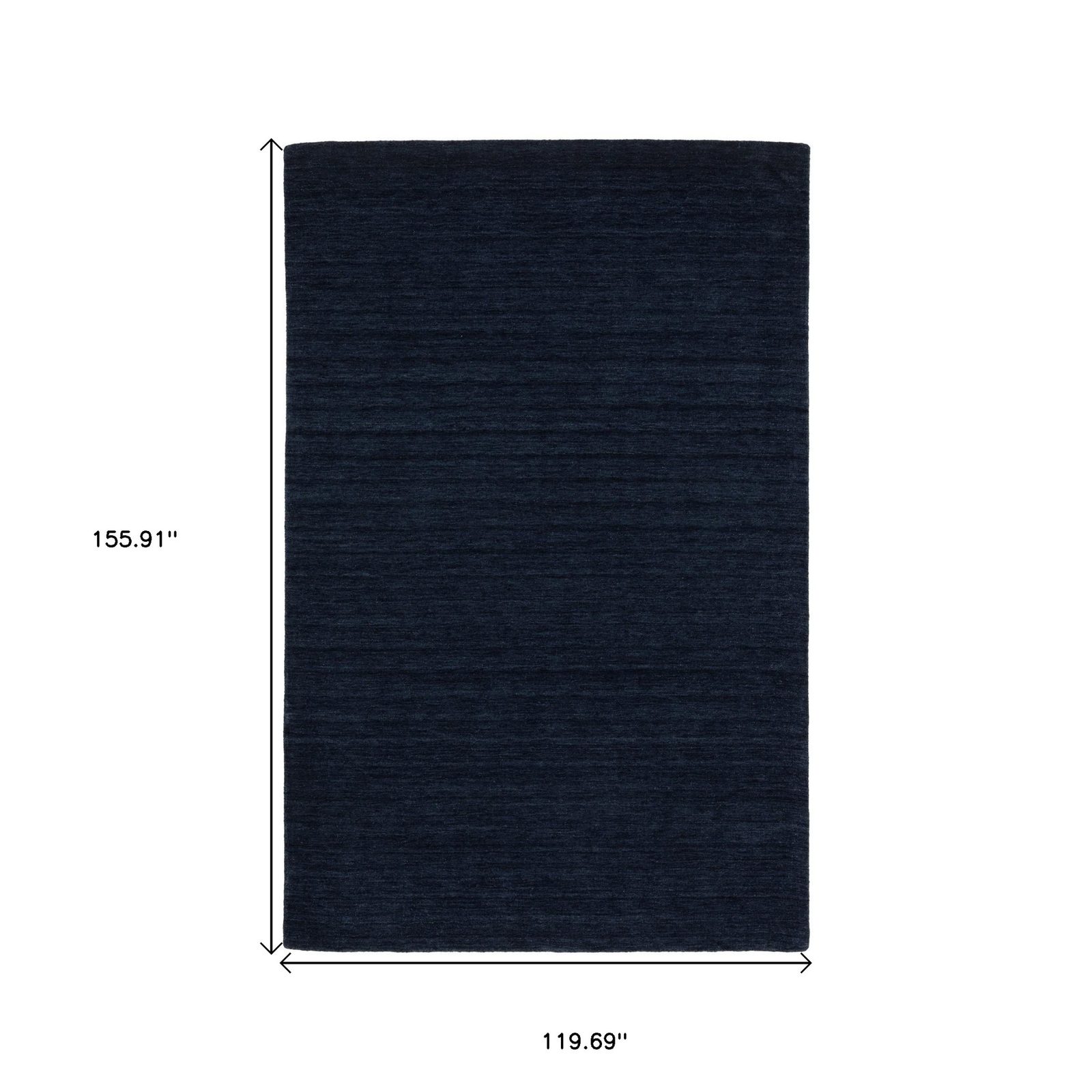 Navy Blue Wool Hand Tufted Area Rug