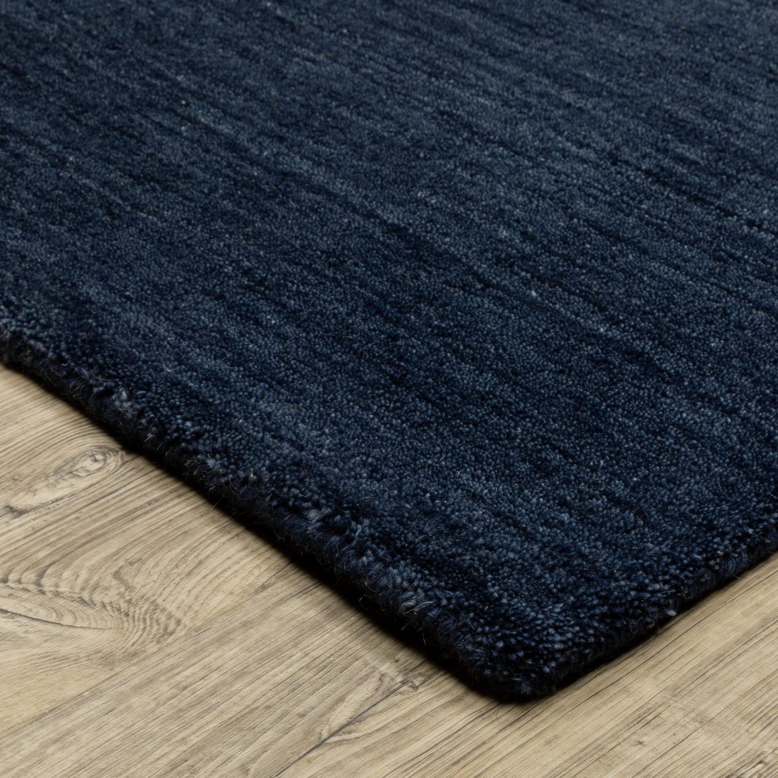 Navy Blue Wool Hand Tufted Area Rug