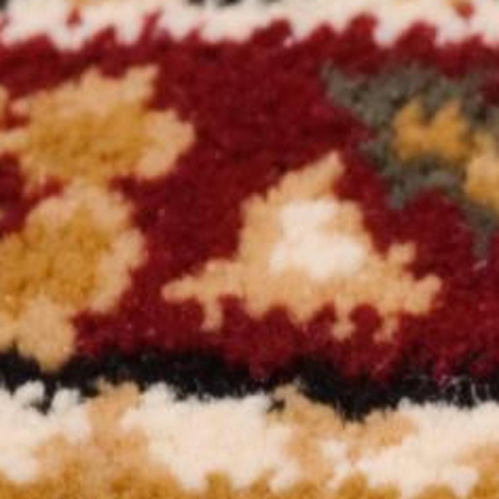 Rust and Gold Moroccan Polypropylene Area Rug