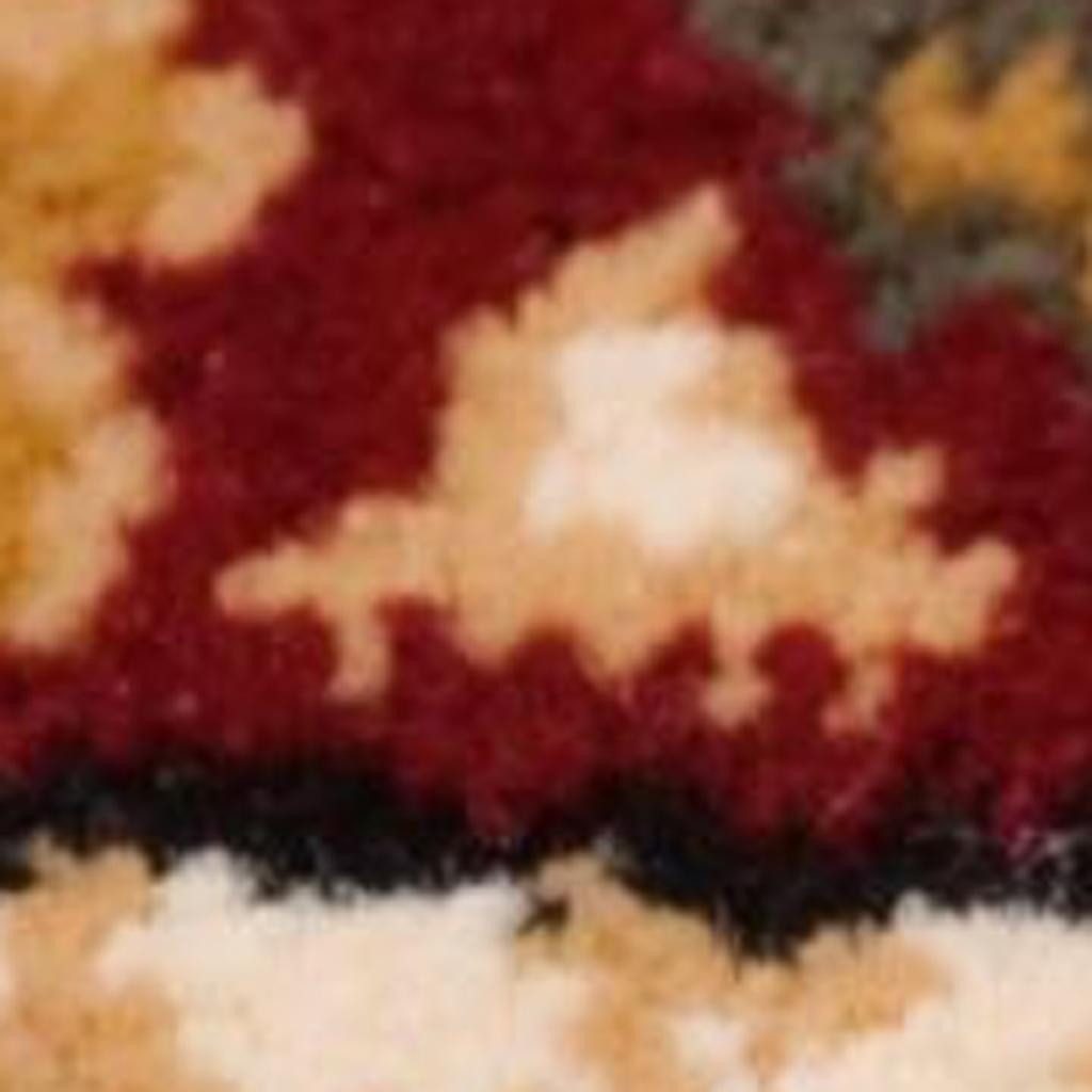 Rust and Gold Moroccan Polypropylene Area Rug