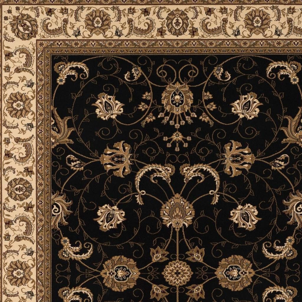 Beige And Cream Polypropylene Oriental Runner Rug