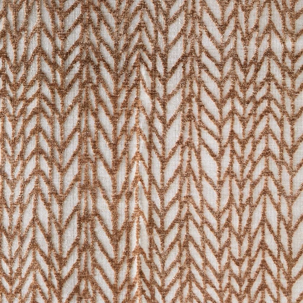 Brown and Tan Chevron Polyester Cotton Blend Area Rug