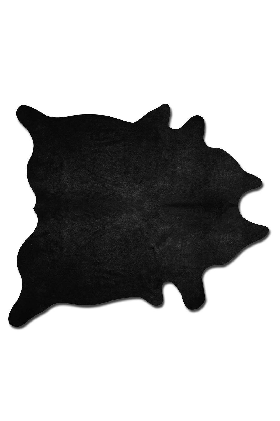 6′ X 7′ Black Cowhide Area Rug