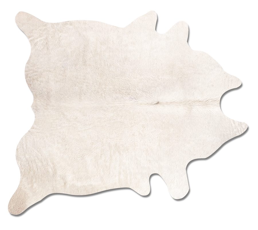 6′ X 7′ Off White Cowhide Print Handmade Area Rug