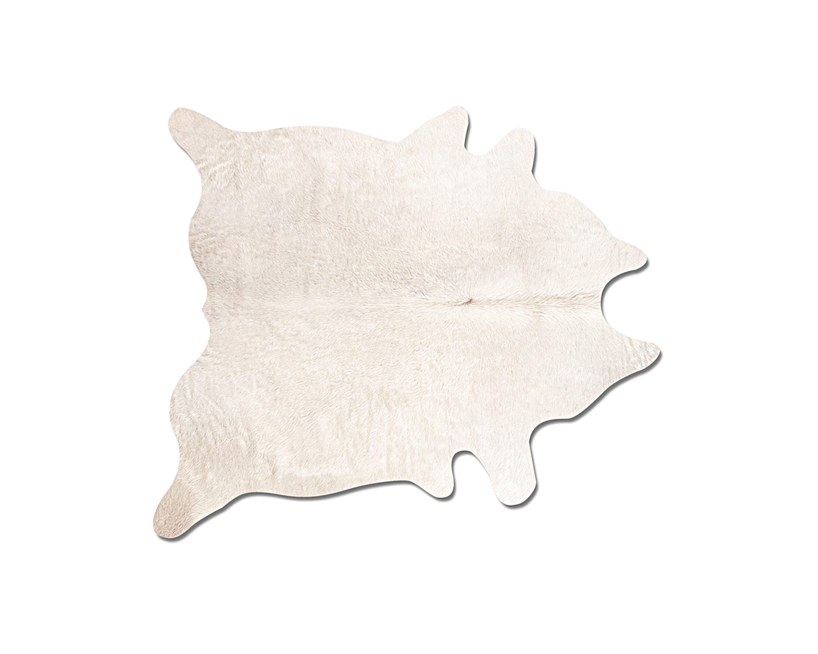 6′ X 7′ Off White Cowhide Print Handmade Area Rug