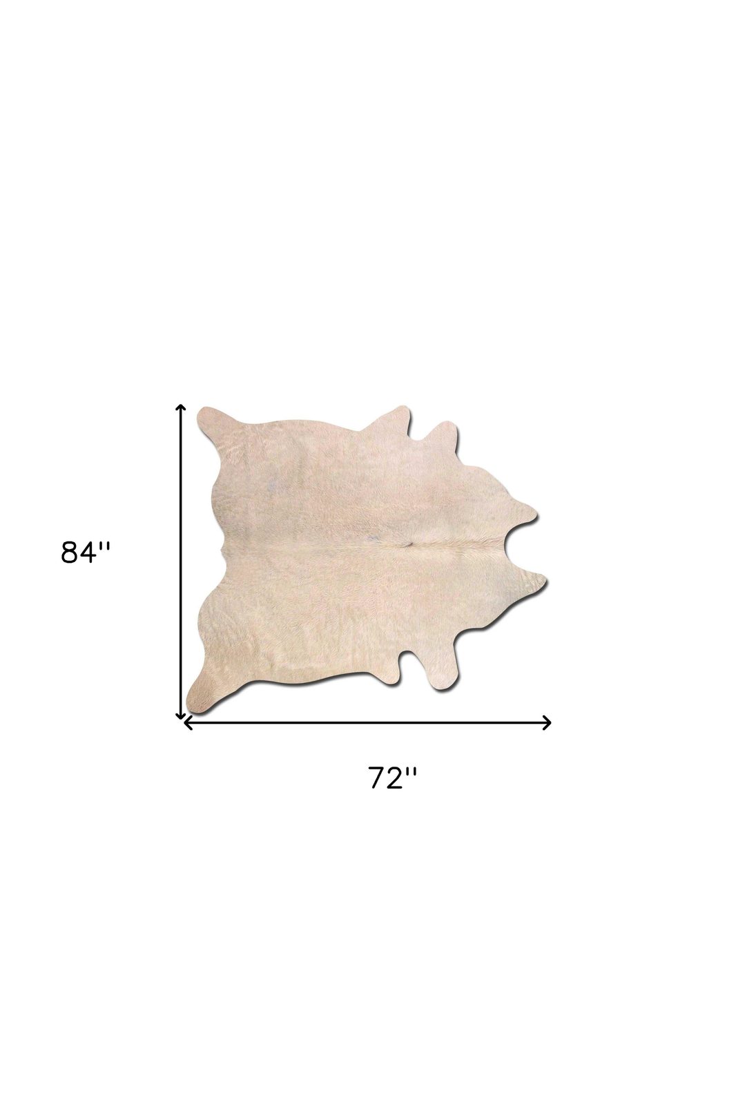 6′ X 7′ Off White Cowhide Print Handmade Area Rug