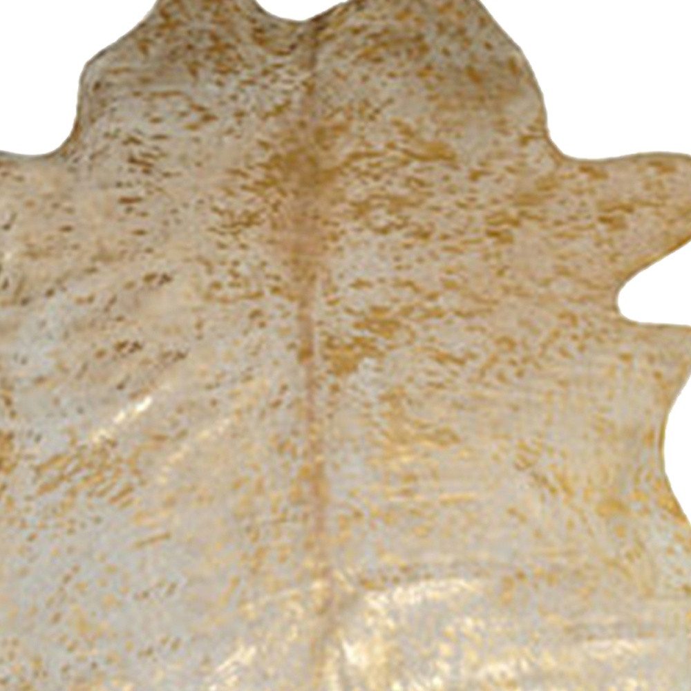 6′ X 7′ Natural Cowhide Print Area Rug