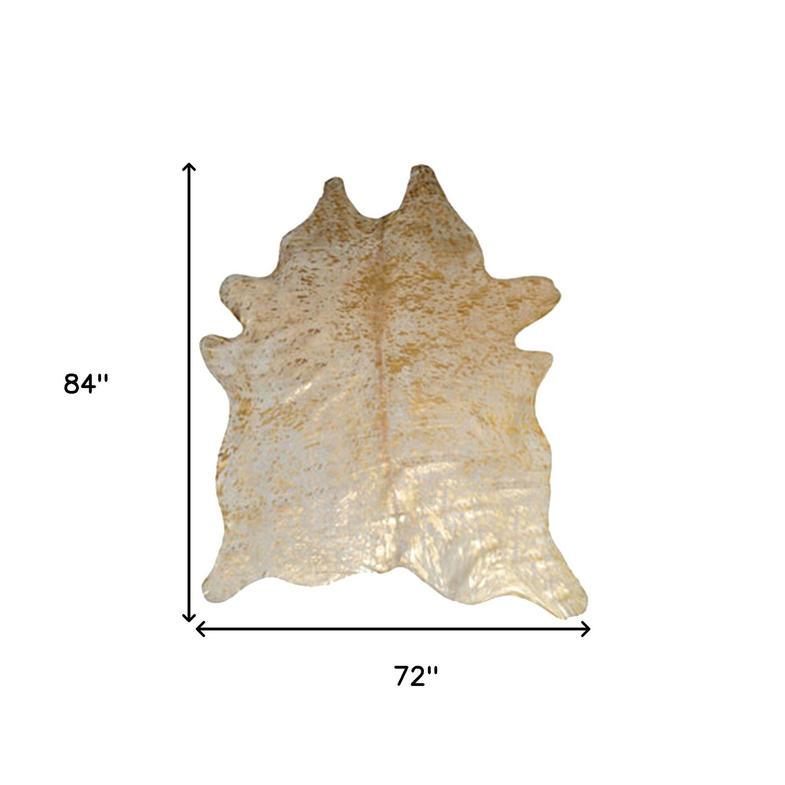 6′ X 7′ Natural Cowhide Print Area Rug