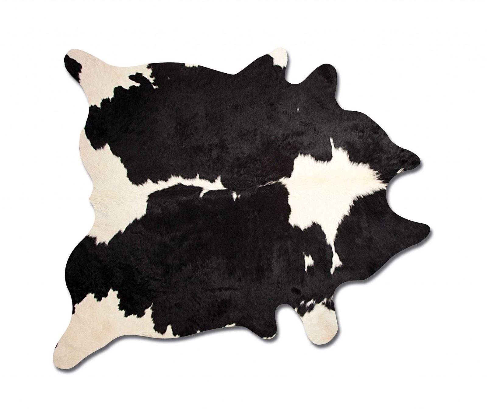 6′ X 7′ Black and White Cowhide Area Rug