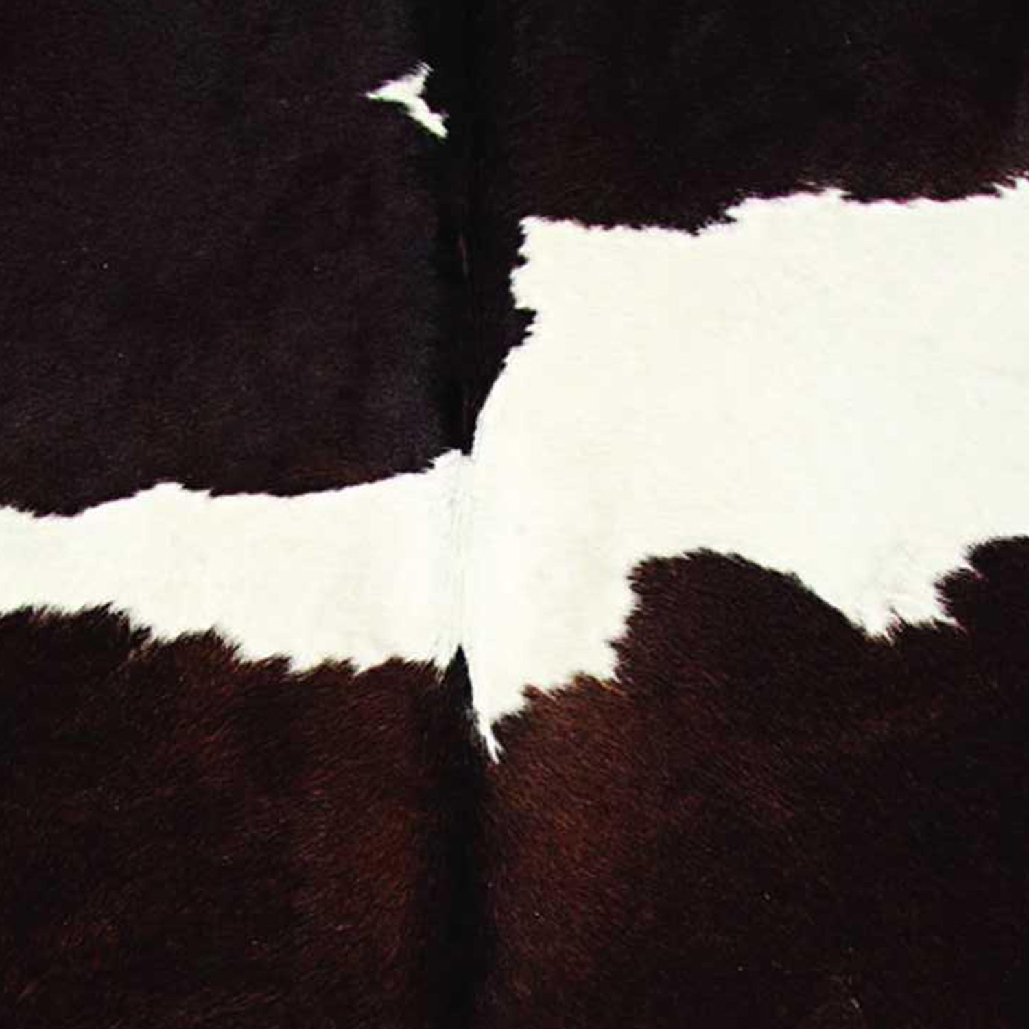6′ X 7′ Brown and White Cowhide Print Area Rug