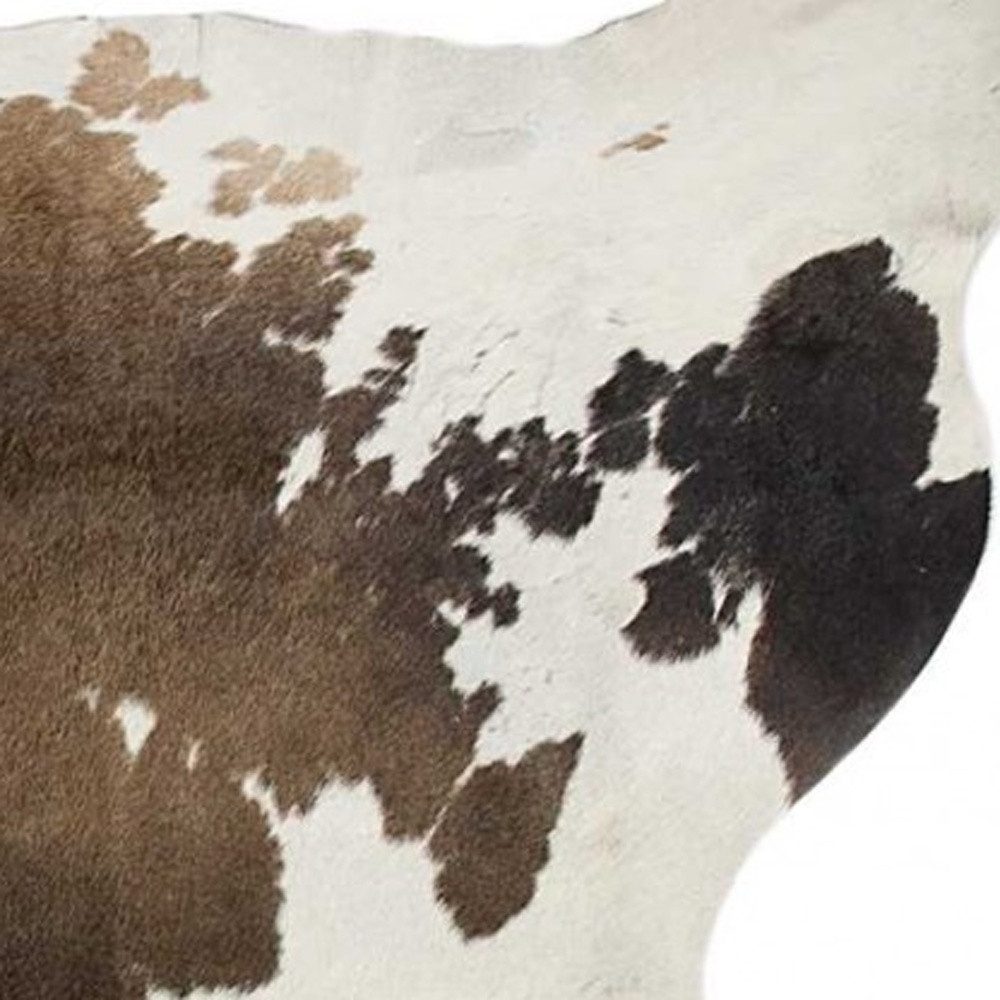 72″ X 84″ Taupe and White Cowhide Area Rug
