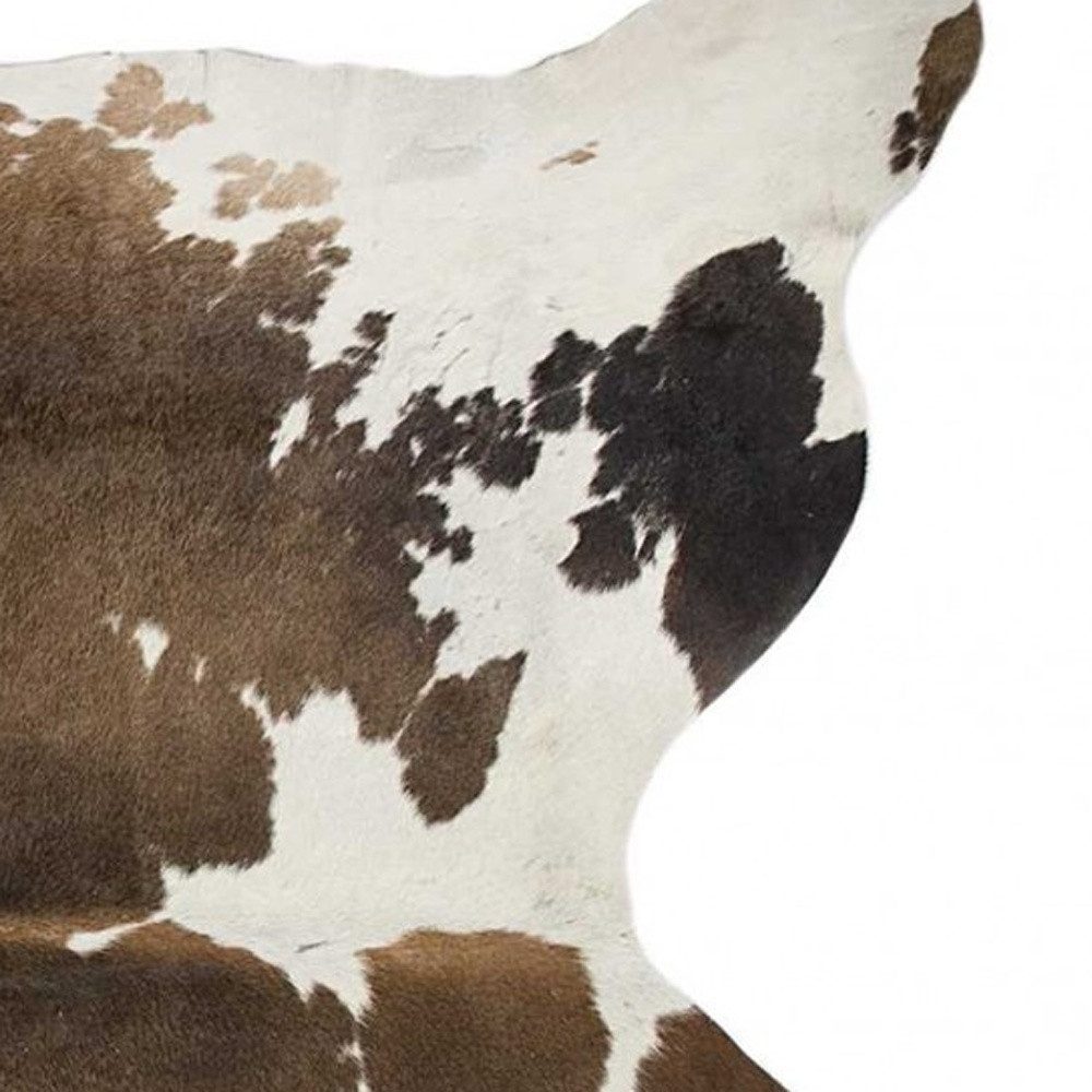 72″ X 84″ Taupe and White Cowhide Area Rug