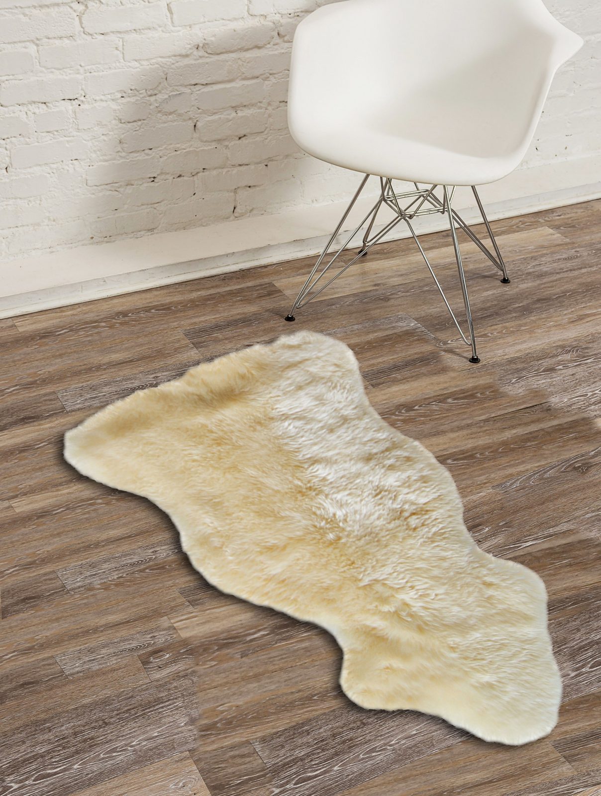 2′ X 3′ Gold Sheepskin Non Skid Area Rug