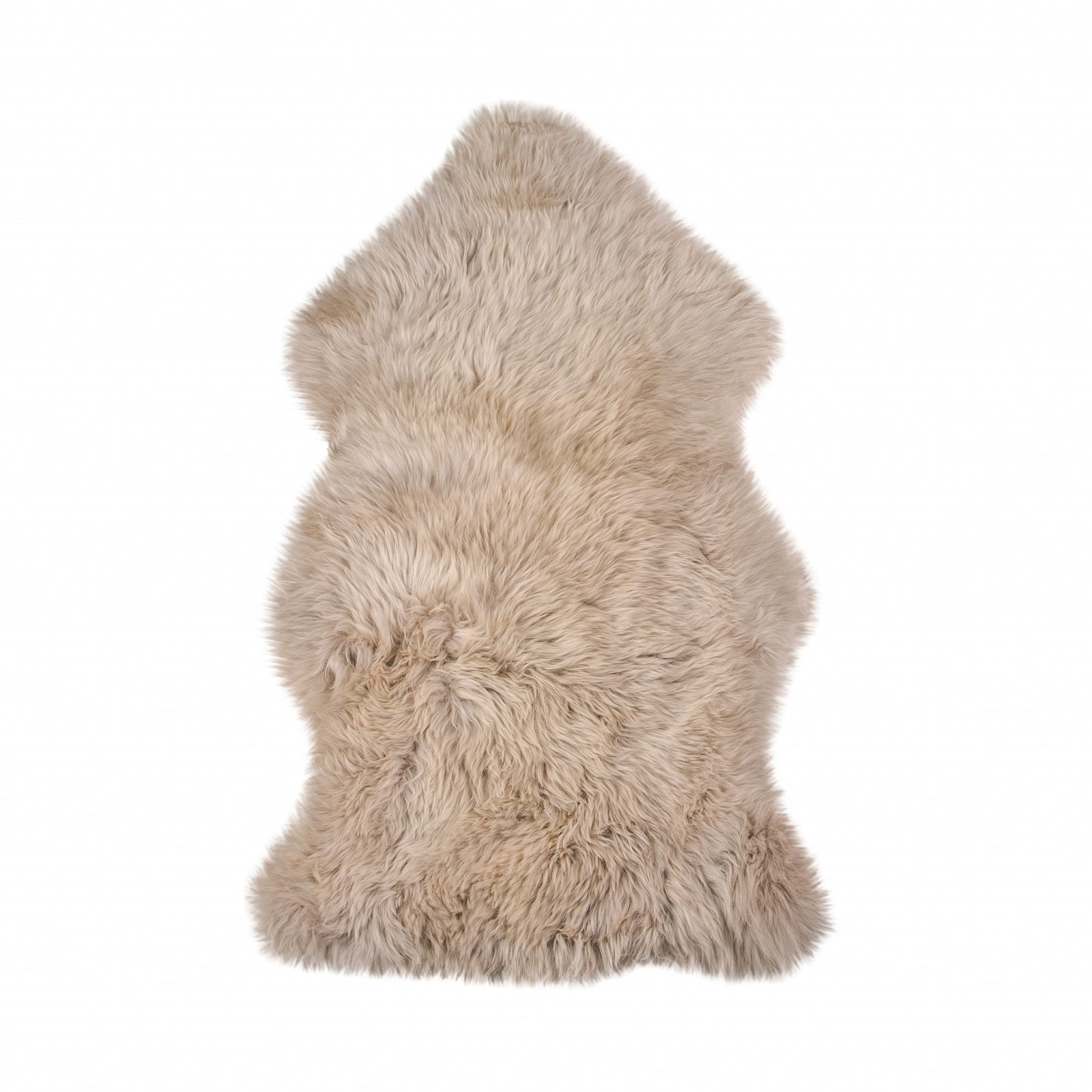 2′ X 3′ Taupe Sheepskin Animal Print Shag Area Rug