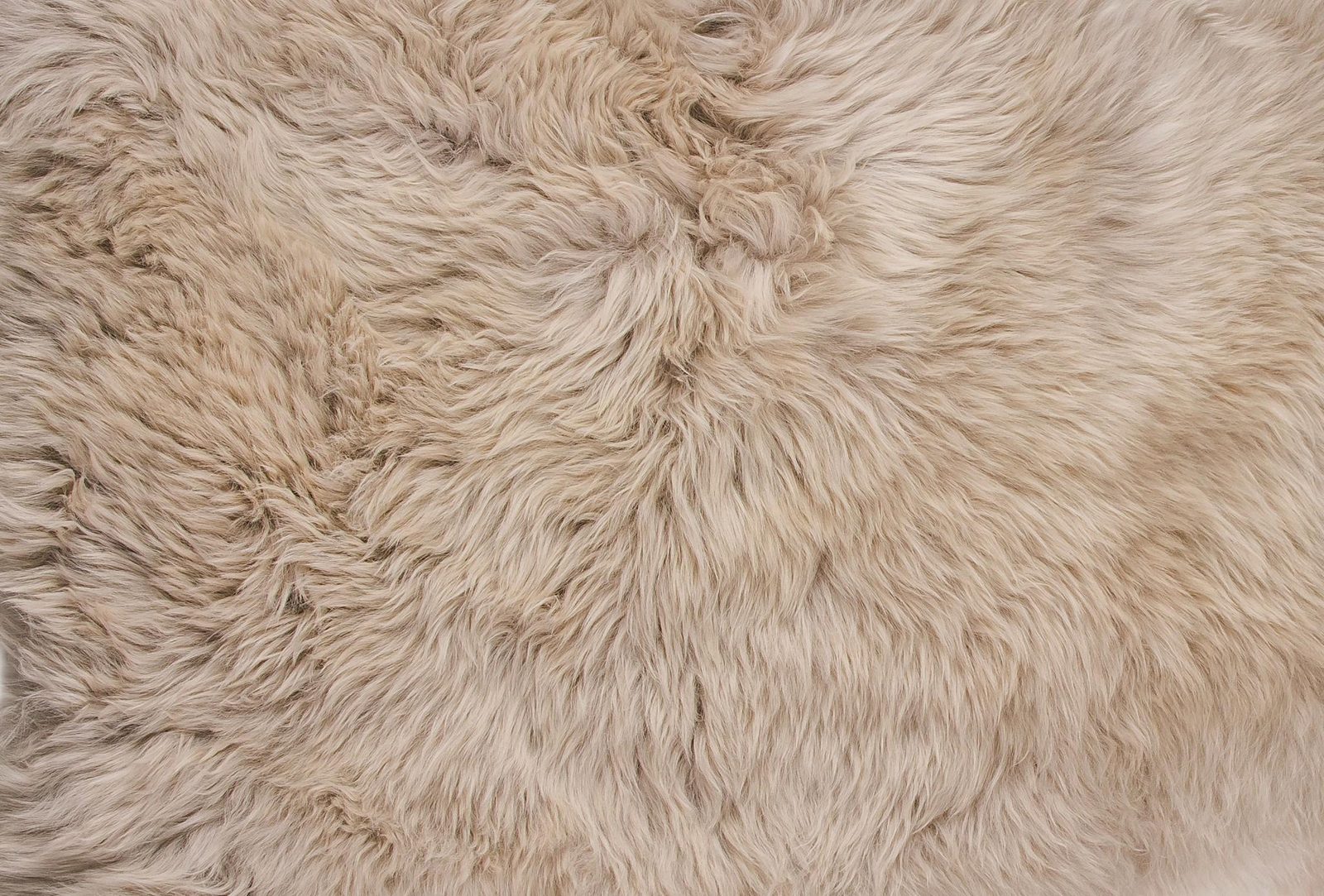 2′ X 3′ Taupe Sheepskin Animal Print Shag Area Rug