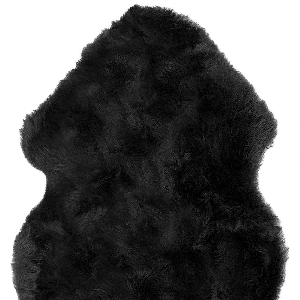 2′ X 3′ Black Shag Sheepskin Area Rug