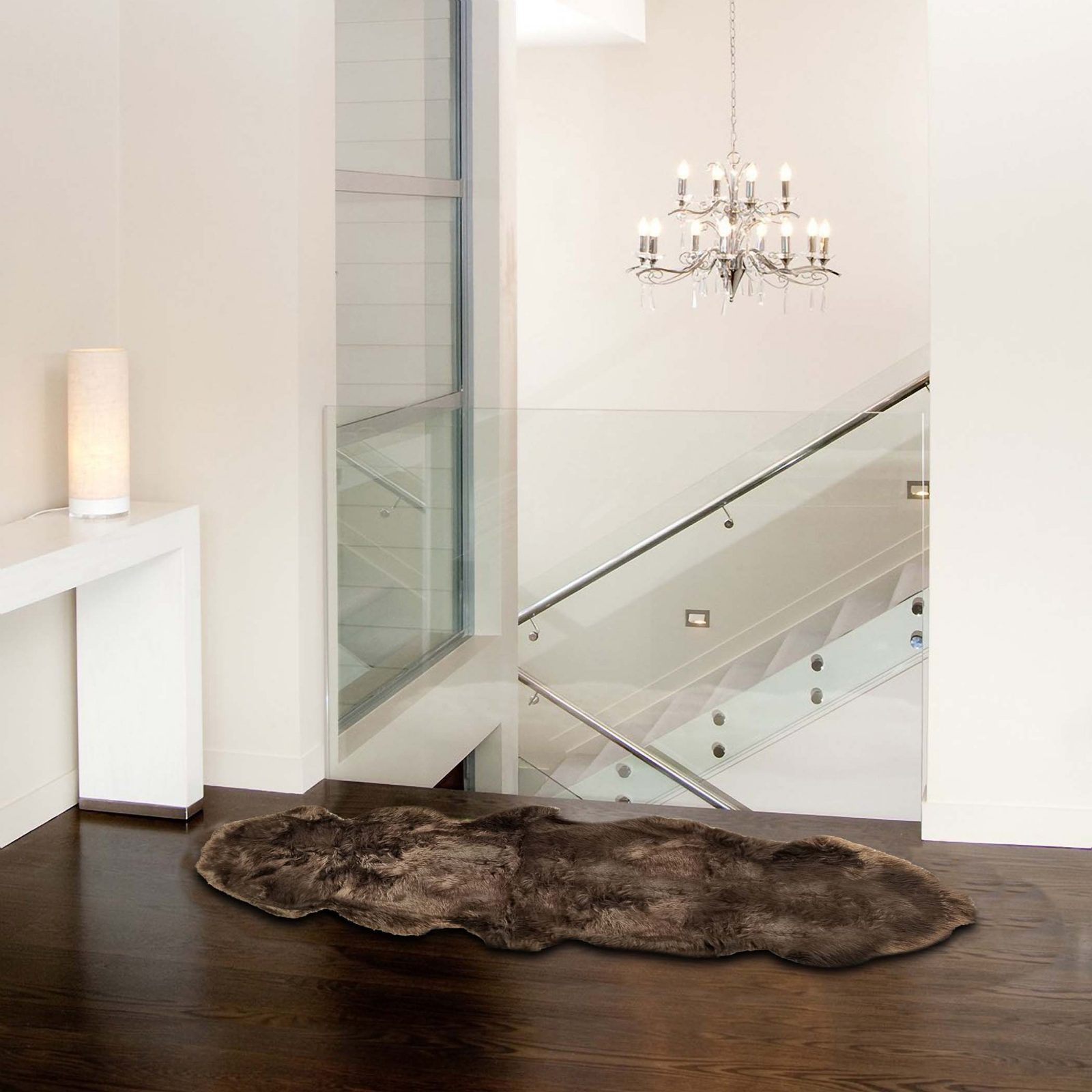 6′ Chocolate Genuine Sheepskin Area Rug